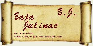 Baja Julinac vizit kartica